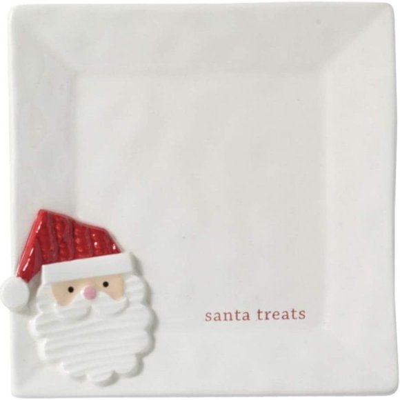MUD PIE Other - MUD PIE SANTA TREATS COOKIE 7 IN PLATE NEW